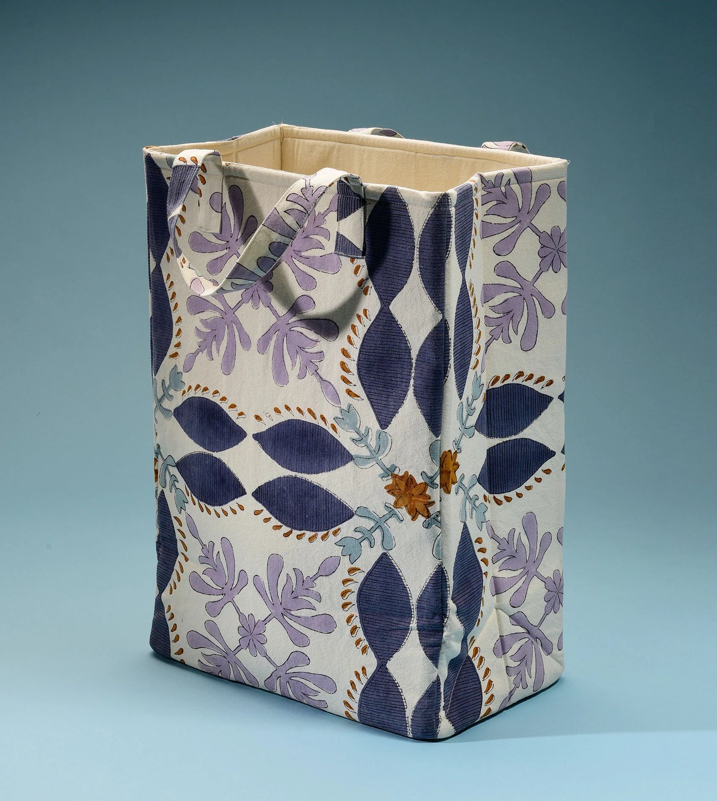 Brush Textiles | sage/ lavender box bag