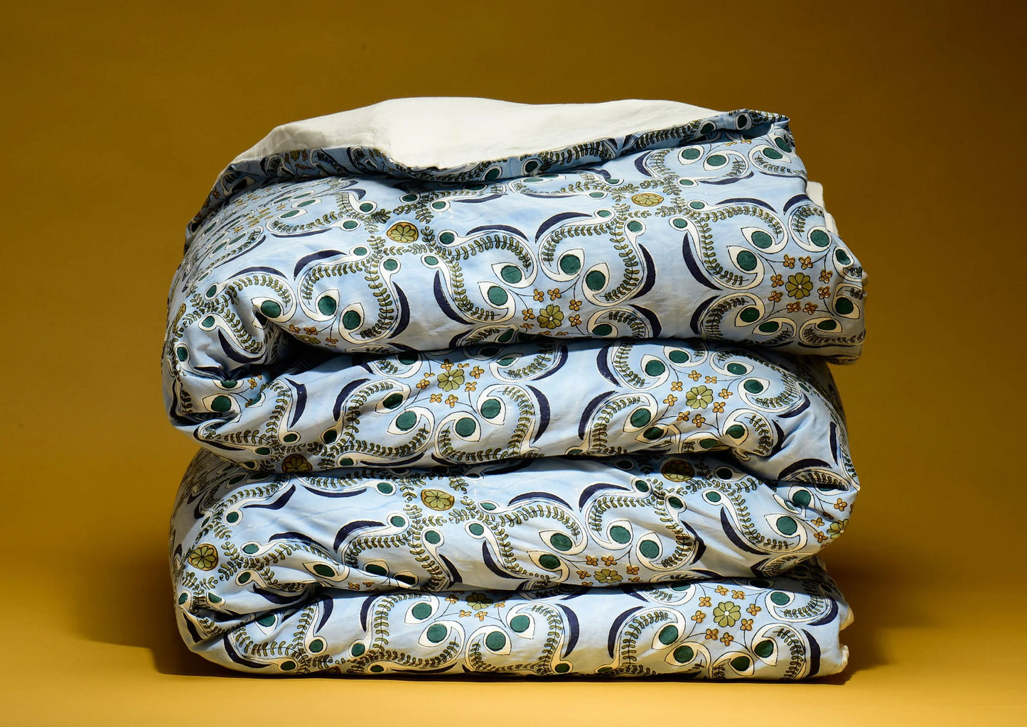 Brush Textiles | chloe/ blue duvet cover