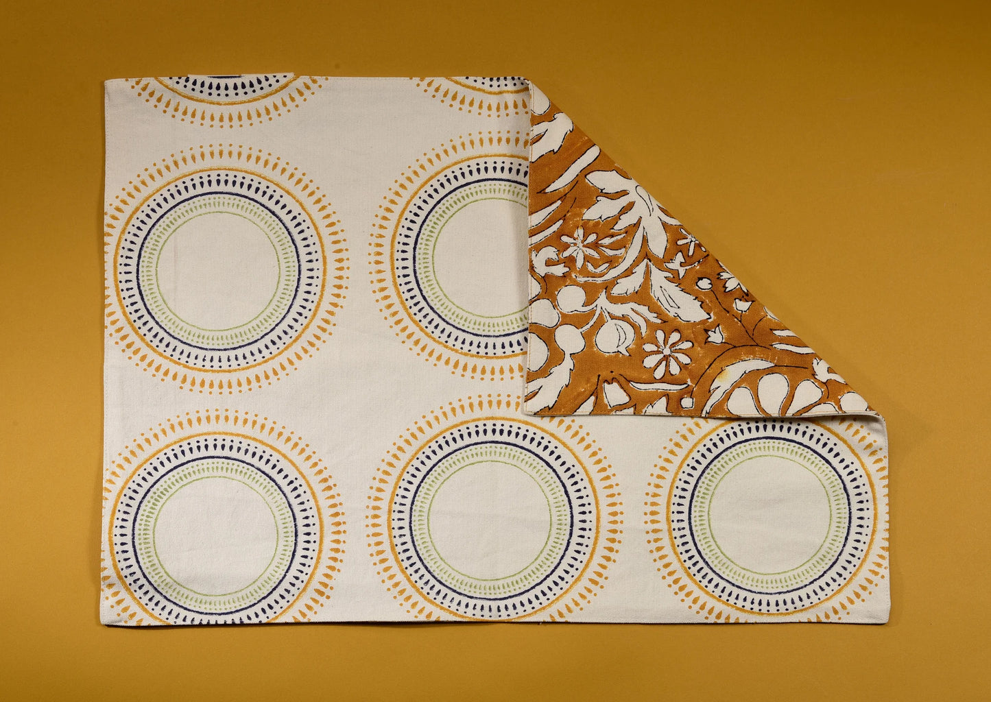 Brush Textiles | homegrown/ gold placemats