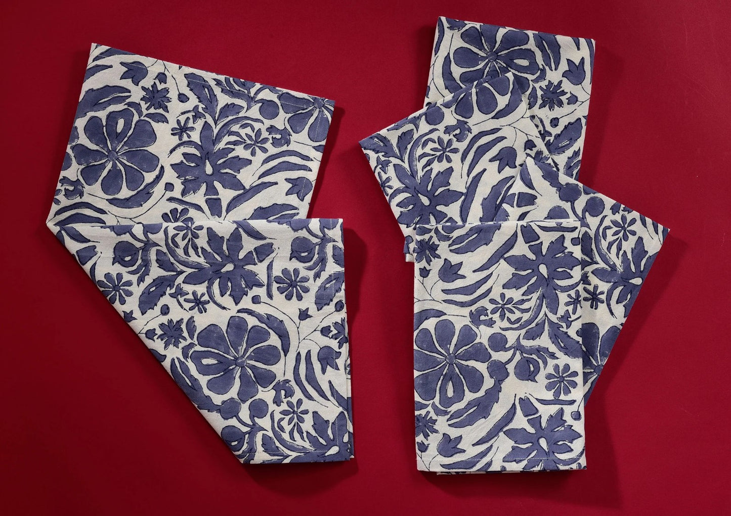 Brush Textiles | homegrown/ blue napkins